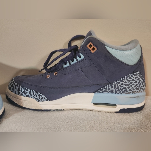 Nike Air Jordan 3 Retro "Purple Dust" Youth 6.5 (Women's 8) EUC - Picture 5 of 13